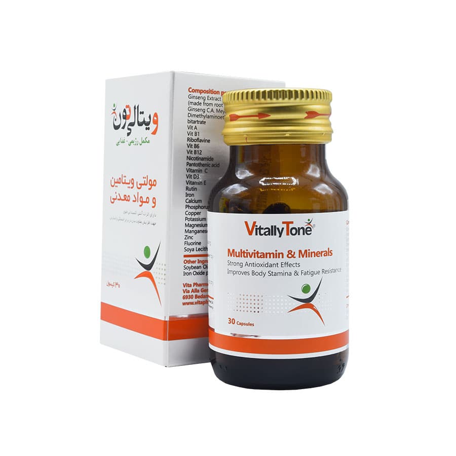 کپسول ژلاتینی نرم مولتی ویتامین و مینرال ویتالی تون 30 عددی Vitally Tone Multivitamin And Minerals Capsules