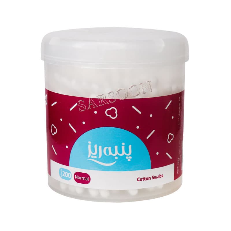 گوش پاک کن پنبه ریز 200 عددی Panberes Cotton Buds Pcs