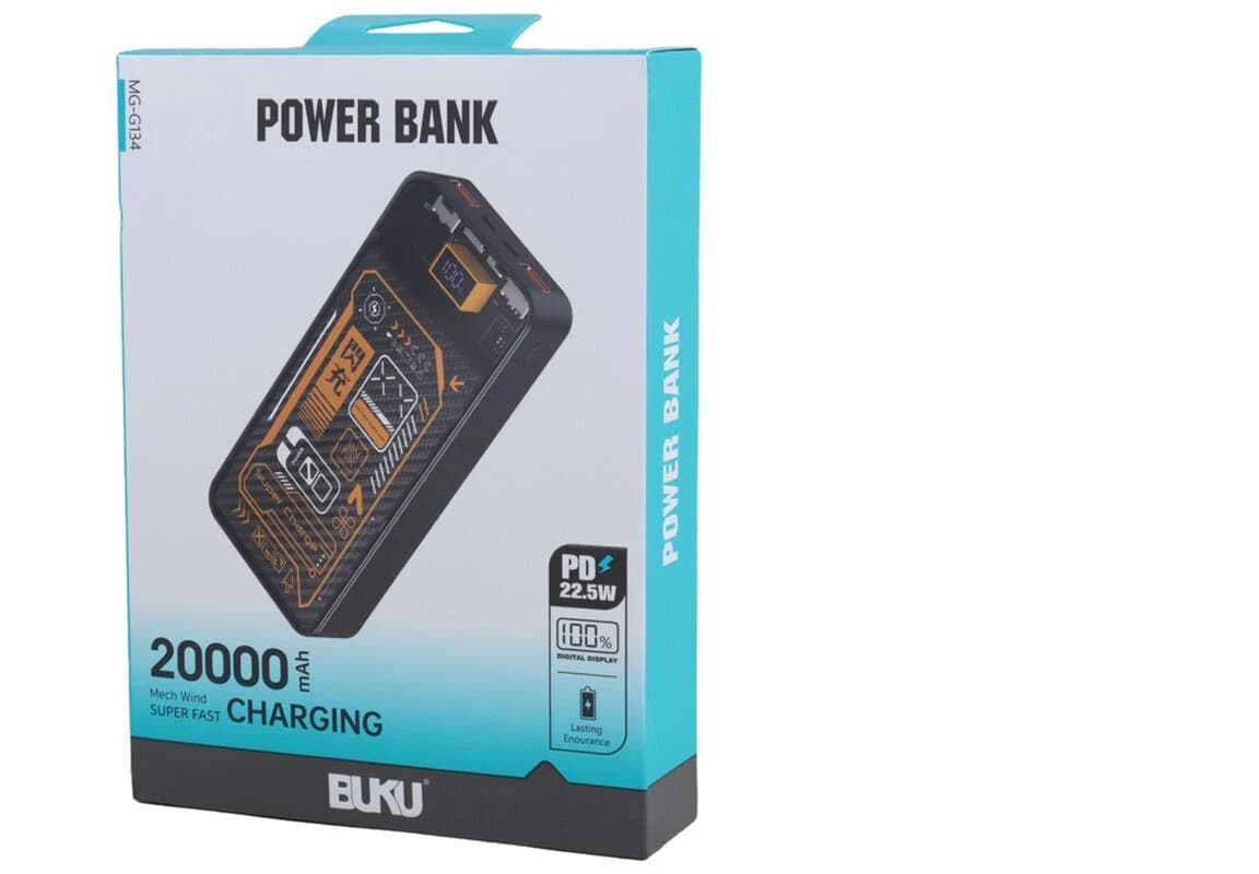 پاور بانک فست شارژ بوکو MG-G134 QC3.0 PD 22.5W ظرفیت 20000 میلی آمپر ساعت — تصویر ۱۱