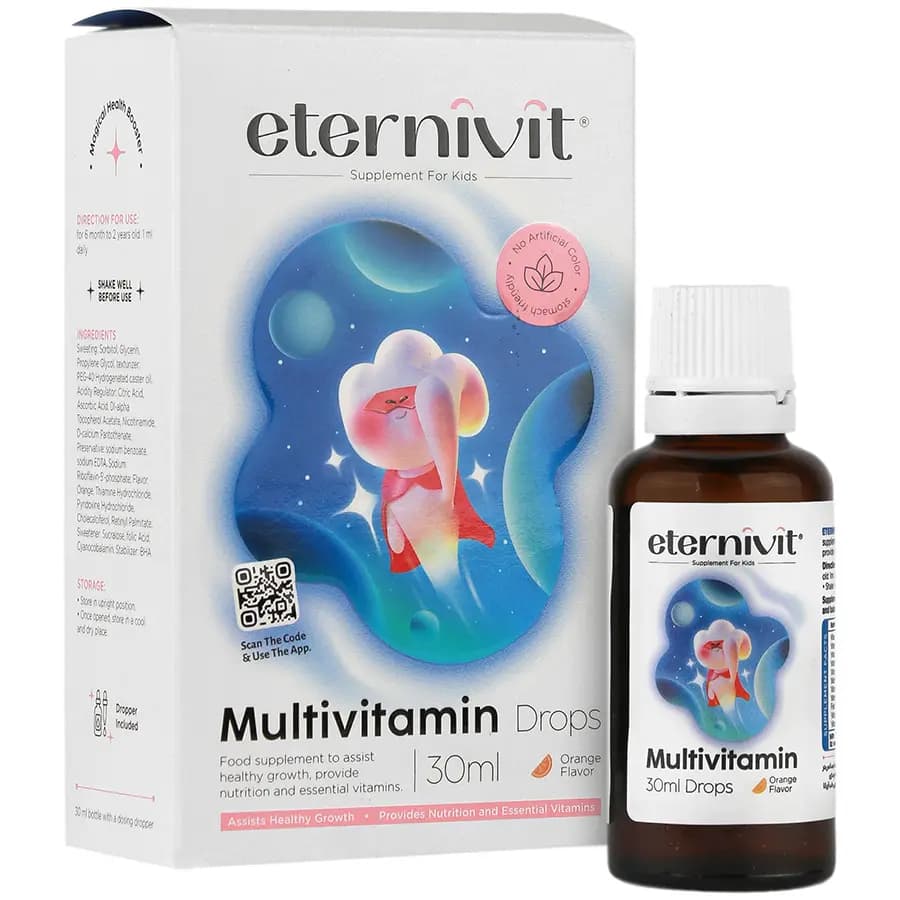 قطره مولتی ویتامین اترنیویت 30 میلی لیتر (تاریخ نزدیک) Eternivit Multivitamin Drops 30 ml