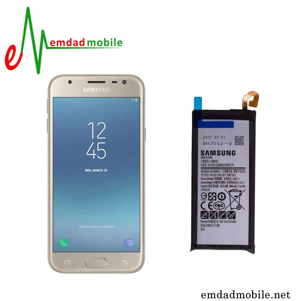 باتری اصلی سامسونگ Galaxy J3 2017 – J330 با آموزش تعویض