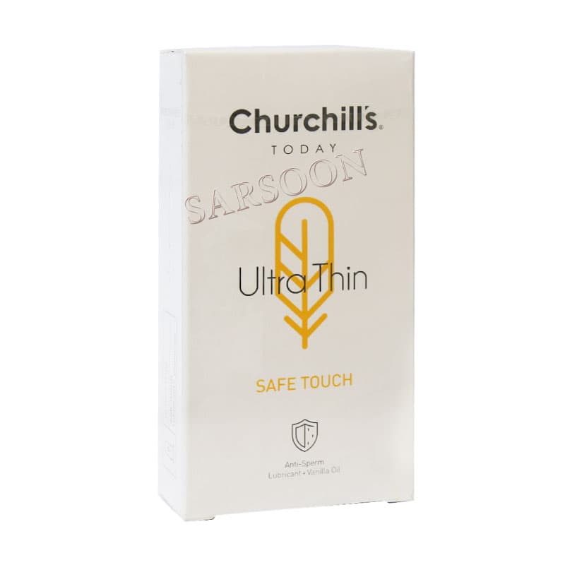 کاندوم فوق العاده نازک اسپرم کش چرچیلز با رایحه وانیل 12 عدد Churchills Ultra Thin Anti Sperm Condom