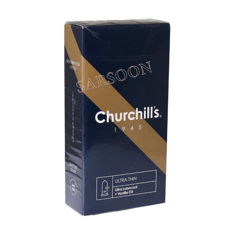 کاندوم بسیار نازک چرچیلز حاوی اسانس وانیل و روان کننده مضاعف Churchill’s Ultra Thin Vanilla Oil Condomes