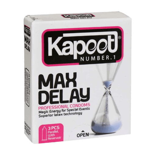 کاندوم تاخیری مضاعف کاپوت مدل 3 عددی Max Delay Kapoot Max Delay Condoms