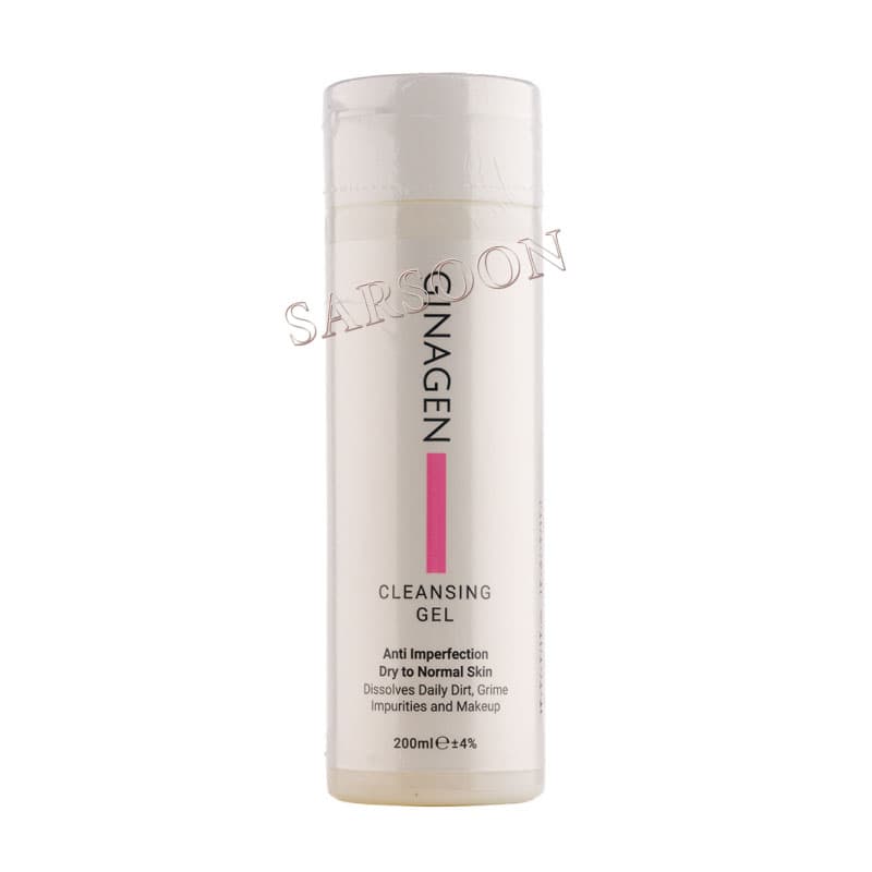 ژل شستشوی صورت پوست خشک ژیناژن Ginagen Face Cleansing Gel for Dry Skin 200ml