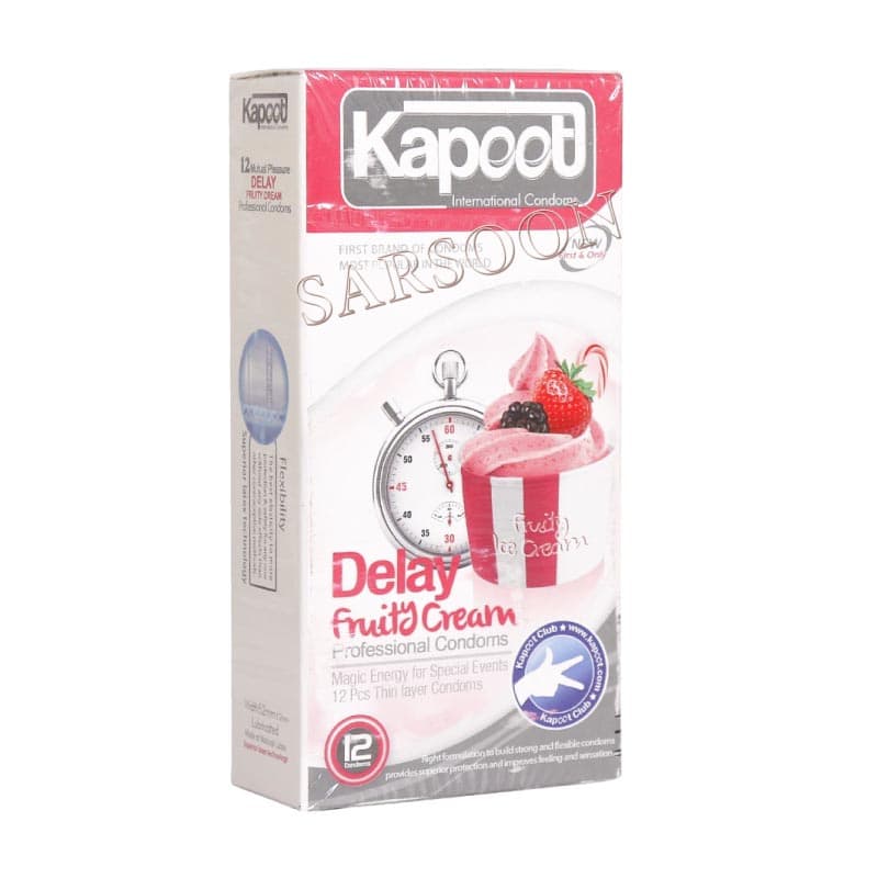 کاندوم تاخیری کاپوت مدل Delay Fruity Cream تعداد 12 عدد Kapoot Delay Fruity Cream Condoms