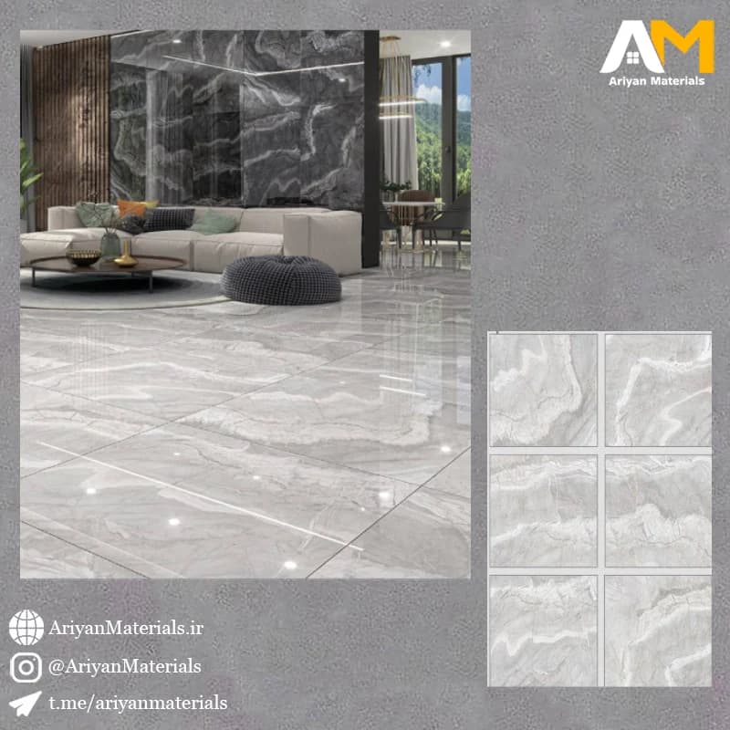 سرامیک کف طرح پابلو روشن 80*80 — تصویر ۲
