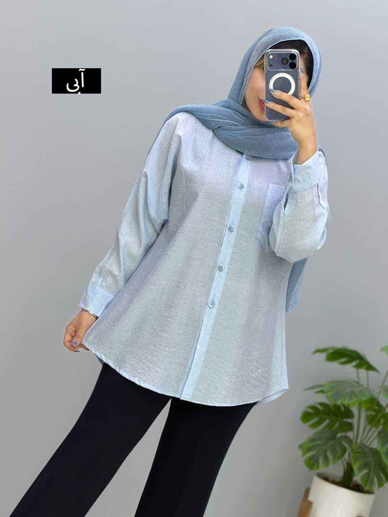 شومیز نگینی شانی کد 957309 — تصویر ۲