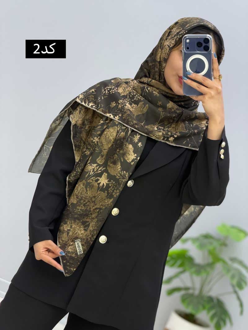 روسری طرحدار آتنه کد 207113 — تصویر ۵