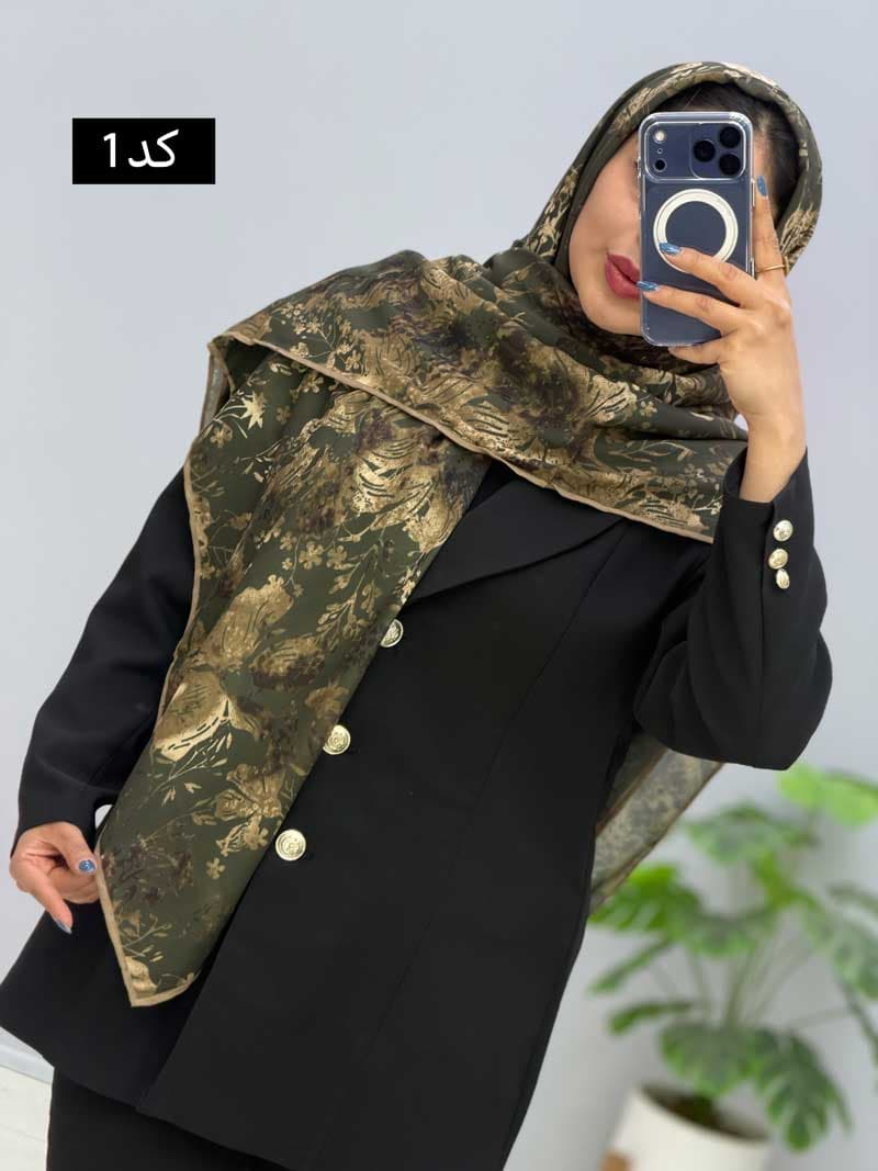روسری طرحدار آتنه کد 207113 — تصویر ۴