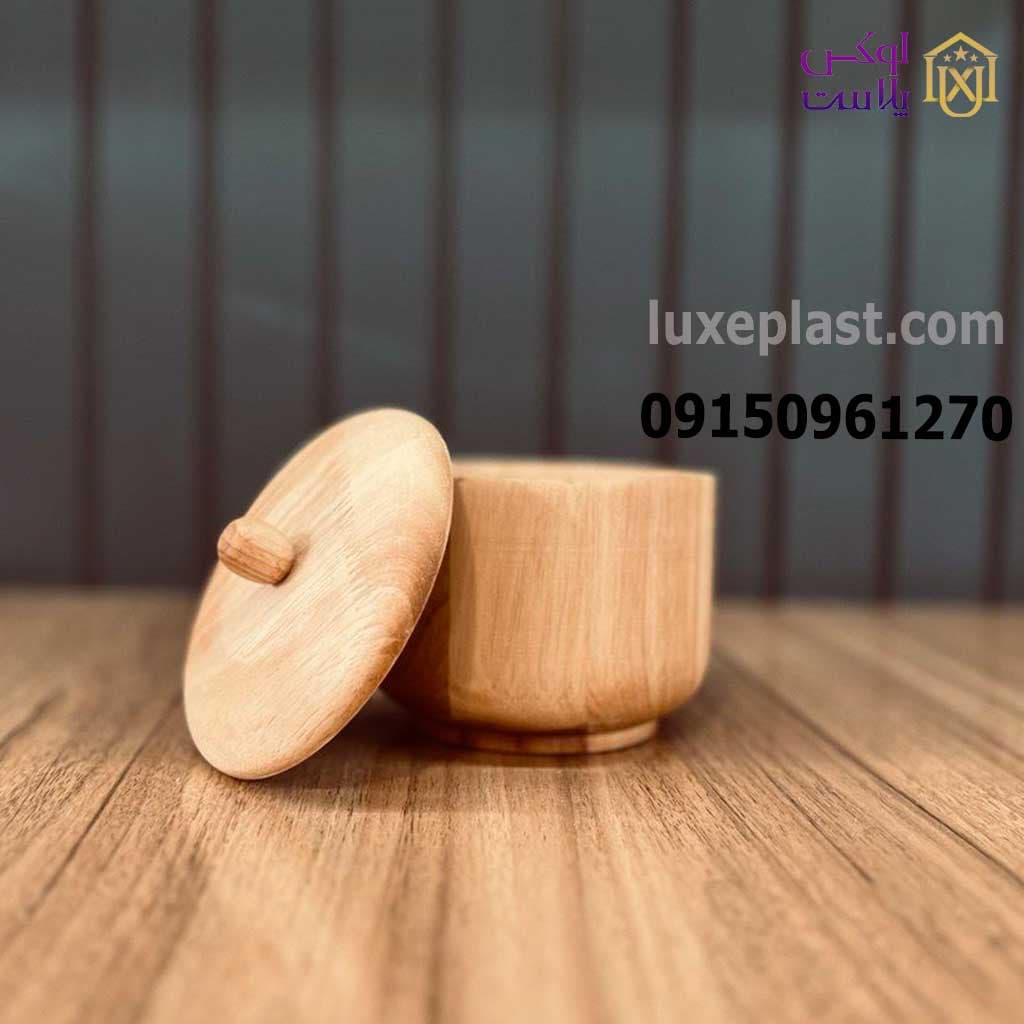قندان چوبی استوانه ای دربدار 584 نایس — تصویر ۲