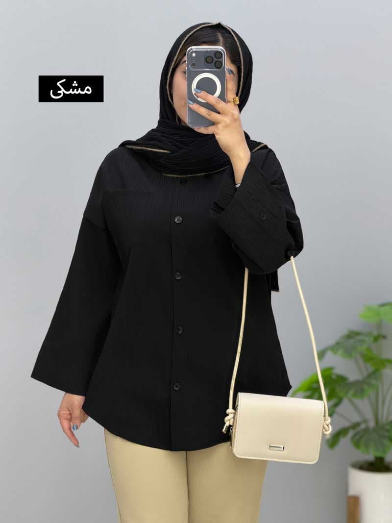شومیزمانتویی تک جیب پرسان کد 974713 — تصویر ۴