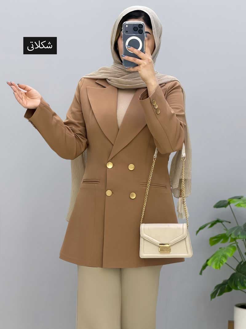 کت یقه انگلیسی مازراتی راینا کد 350130 — تصویر ۶