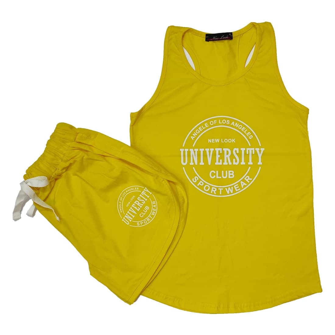 ست تاپ و شورتک زنانه طرح UNIVERSITY کد 01