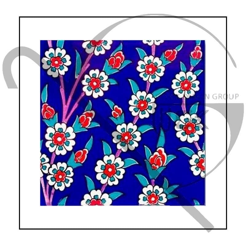 کاشی سبک اسلیمی طرح گل کد T199