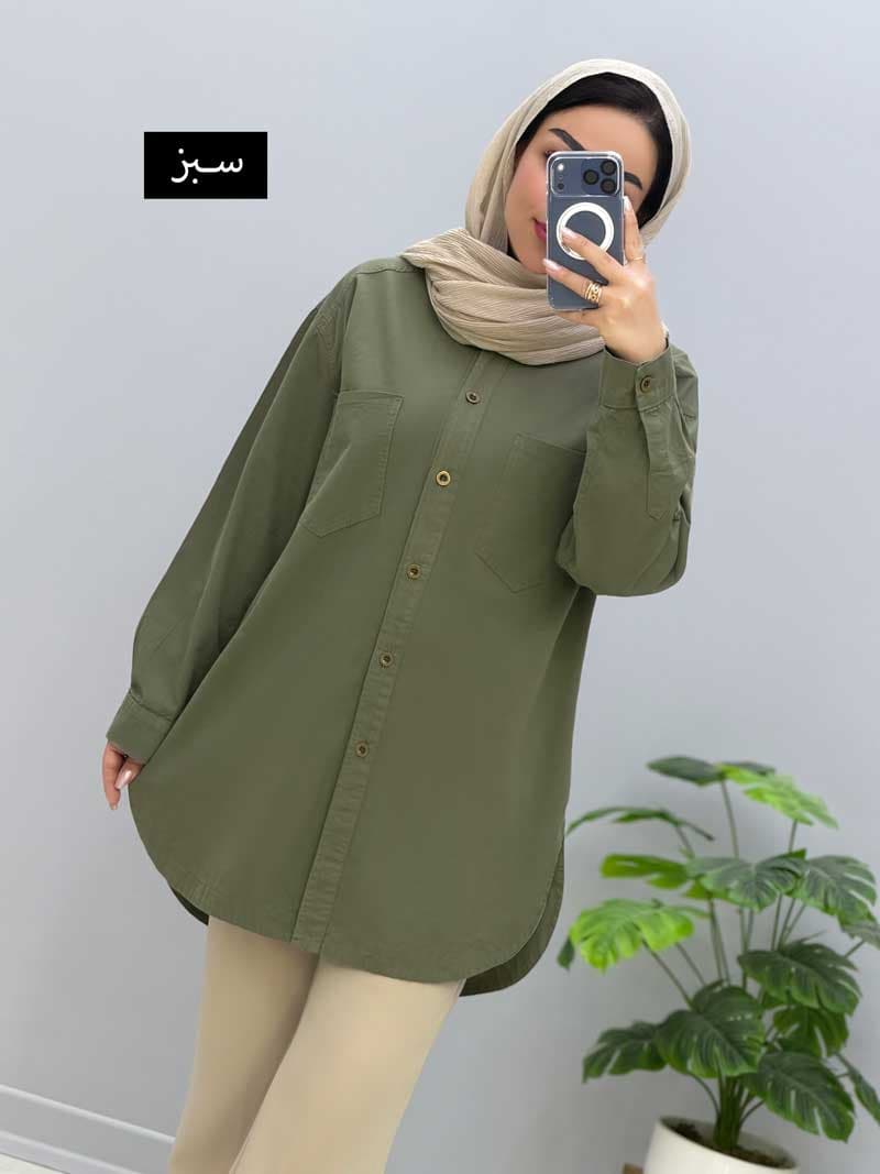 مانتو یقه مردانه لینن حوا کد 1189