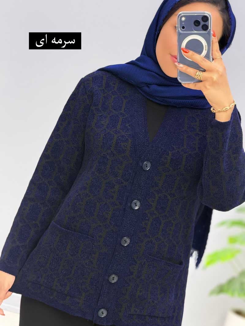 ژاکت یقه هفت بافت بهرو کد 201688 — تصویر ۵