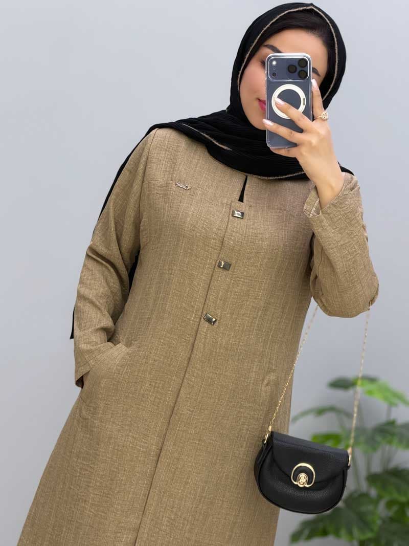 مانتو یقه گرد شانتون آلینا کد82701967