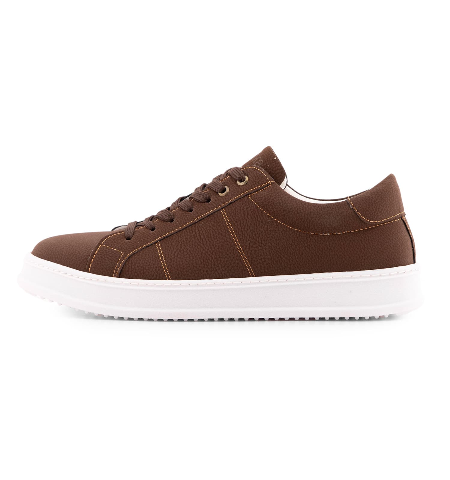 کفش مردانه روزمره چرم مصنوعی قهوه ای Bershka کد 50754 — تصویر ۵