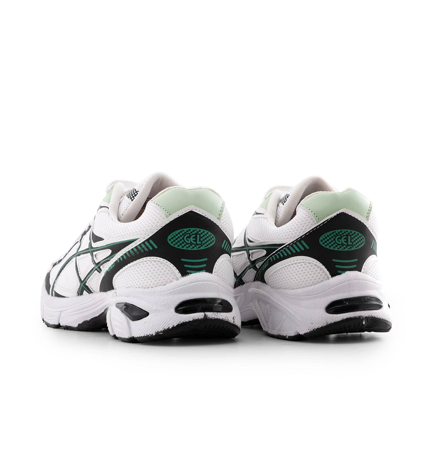 کفش مردانه اسپرت چرم مصنوعی سفید سبز Asics کد 50678 — تصویر ۴