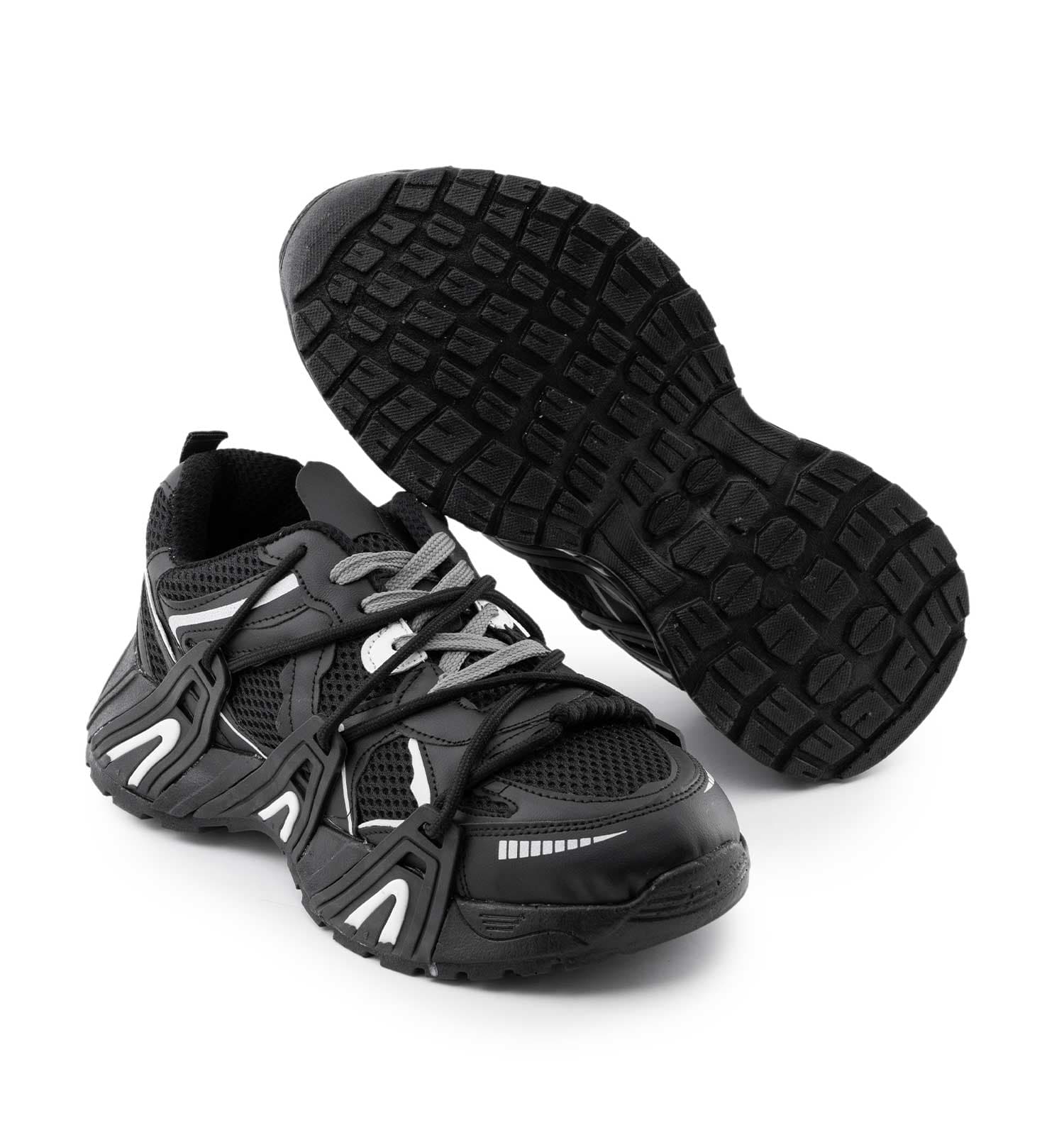 کفش مردانه اسپرت چرم مصنوعی مشکی Balenciaga کد 50704 — تصویر ۲
