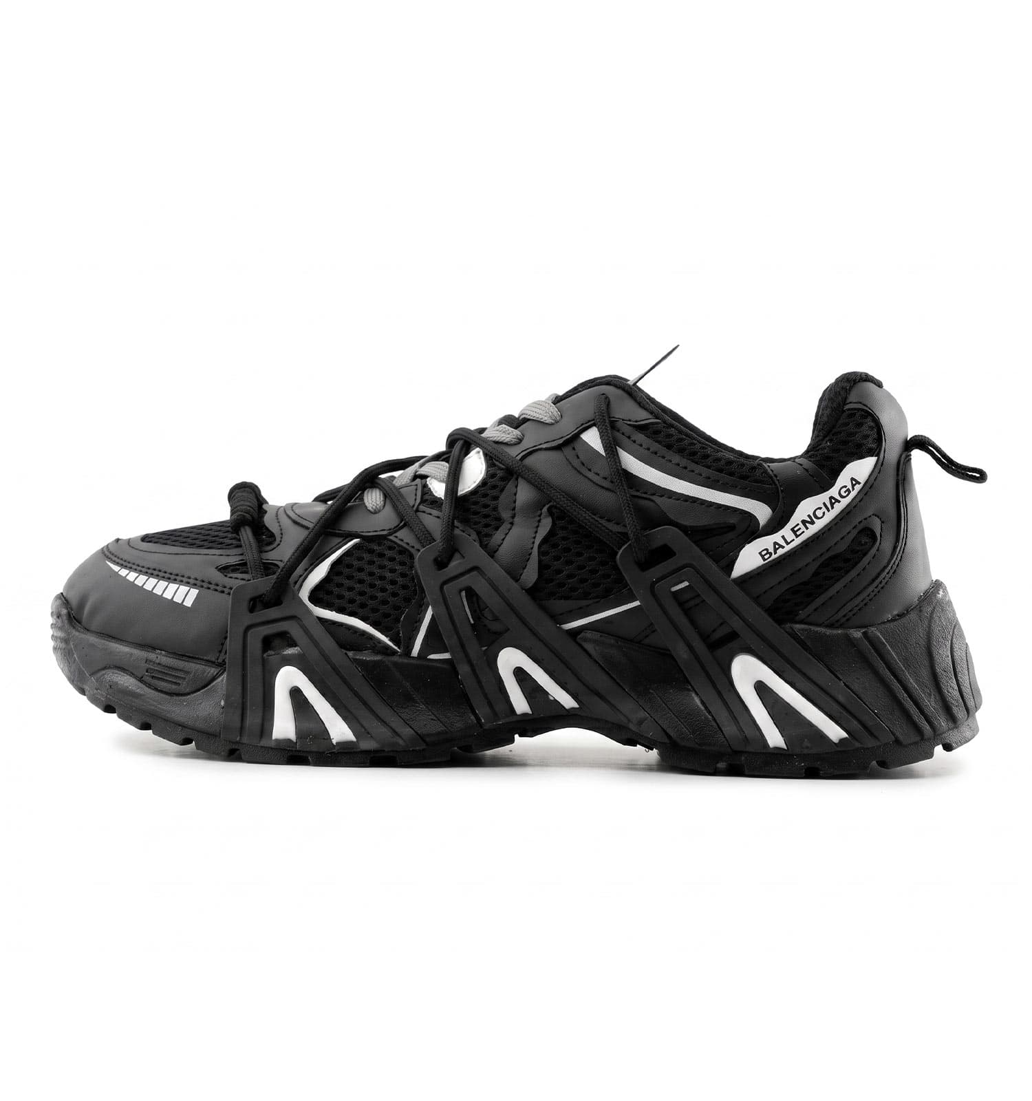 کفش مردانه اسپرت چرم مصنوعی مشکی Balenciaga کد 50704 — تصویر ۵