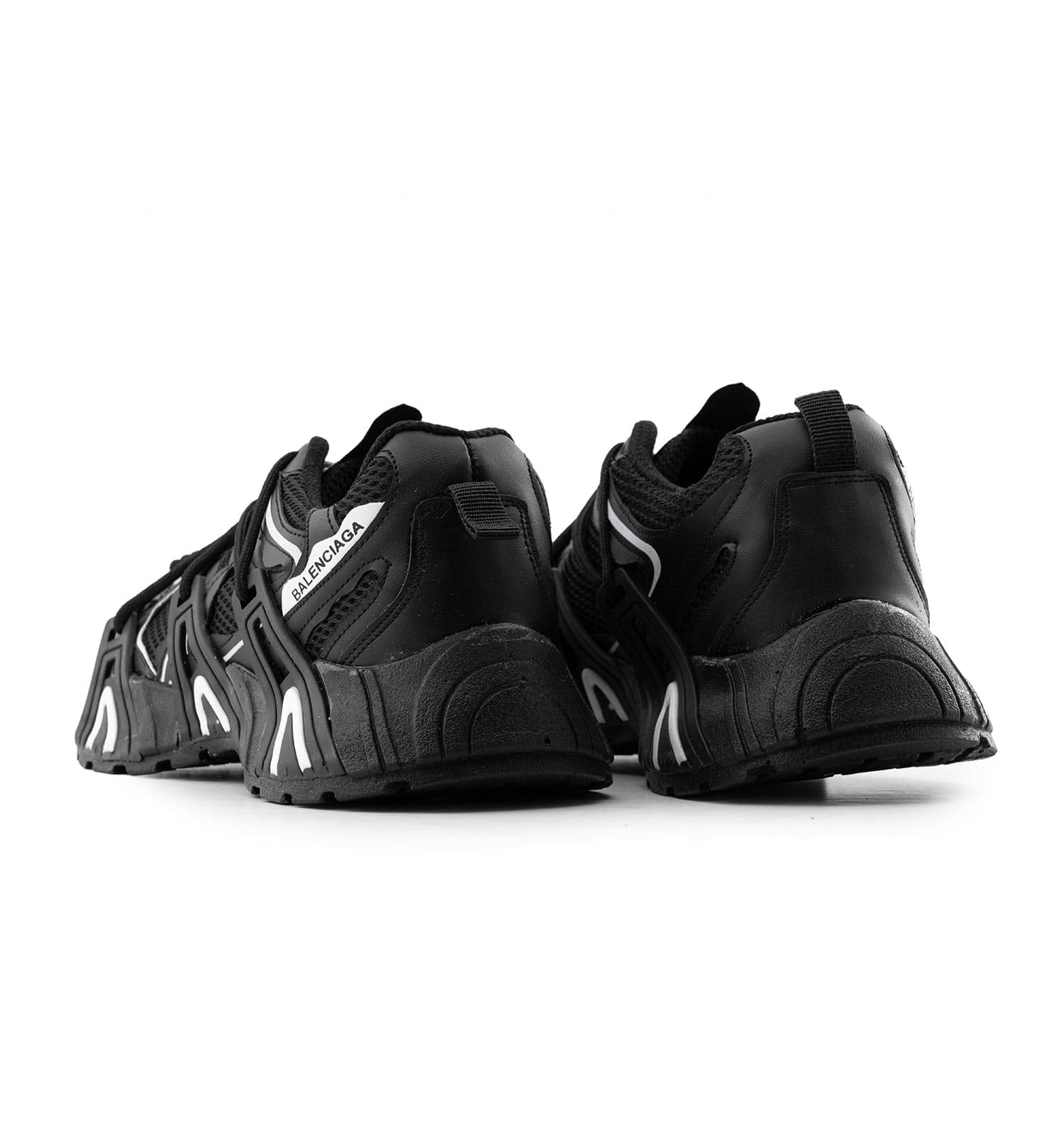 کفش مردانه اسپرت چرم مصنوعی مشکی Balenciaga کد 50704 — تصویر ۴