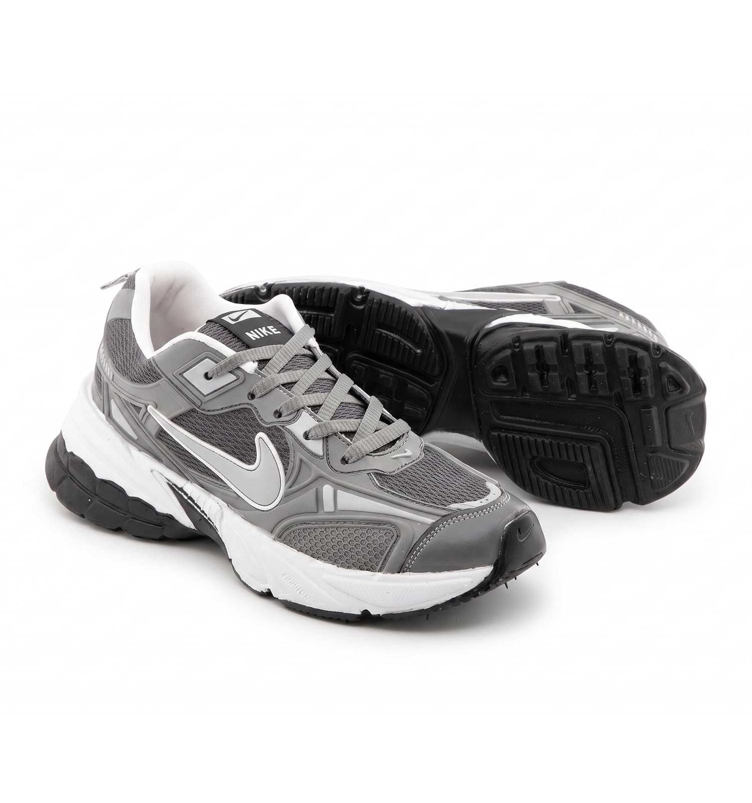 کفش مردانه اسپرت چرم مصنوعی طوسی Nike کد 50711 — تصویر ۲