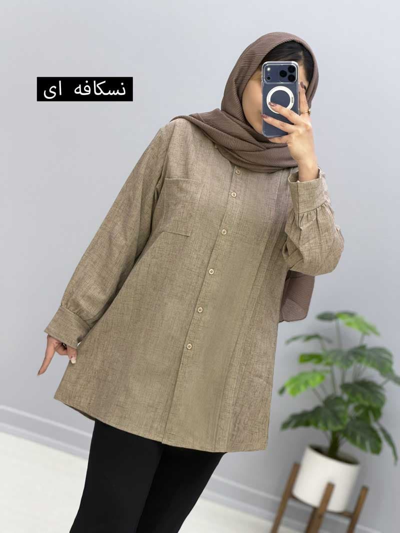 مانتو جلو دکمه شانتون گلارین کد329910 — تصویر ۴