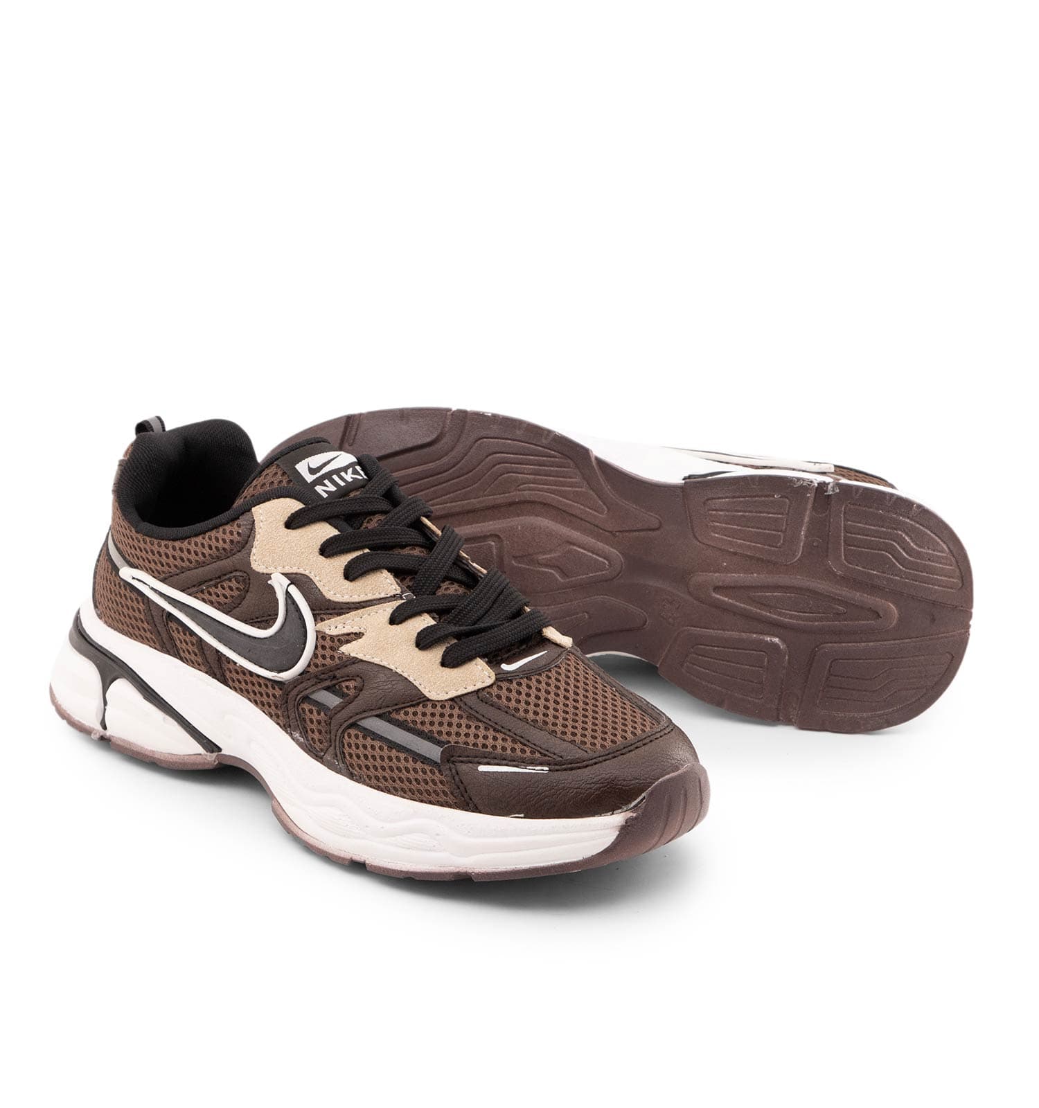 کفش مردانه اسپرت چرم مصنوعی قهوه ای Nike کد 50724 — تصویر ۳