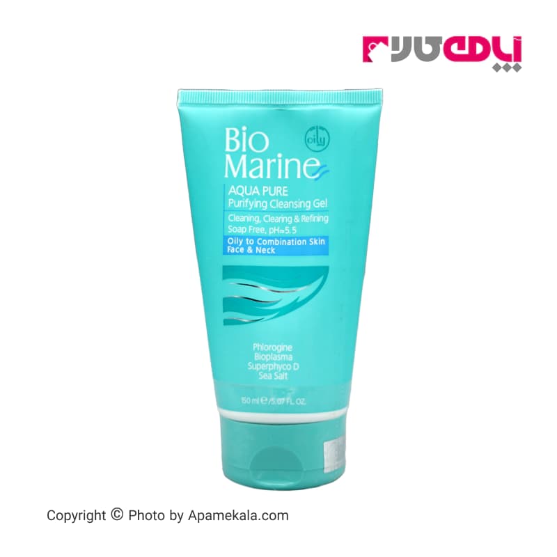 ژل شستشو صورت بایومارین مدل aqua pure حجم 50 میل
