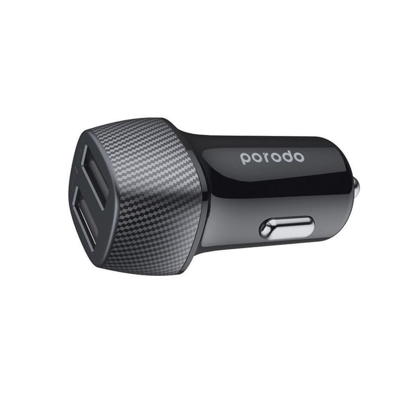شارژر فندکی پرودو مدل 34ccv2m | شارژ دو خروجی پرودو با کابل میکرو usb ا ultimate car charger — تصویر ۲
