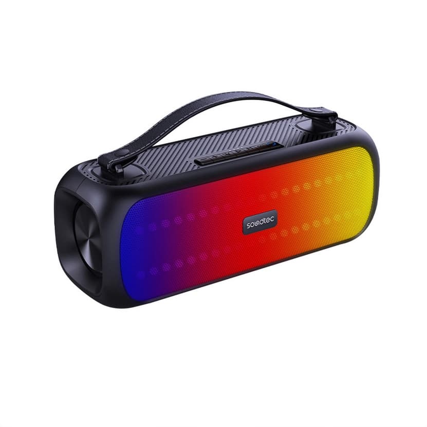 اسپیکر بلوتوثی قابل حمل ساندتک پرودو مدل Soul ا Porodo SOUL Soundtec Basic Speaker with RGB – Black | جی بی جانبی — تصویر ۳