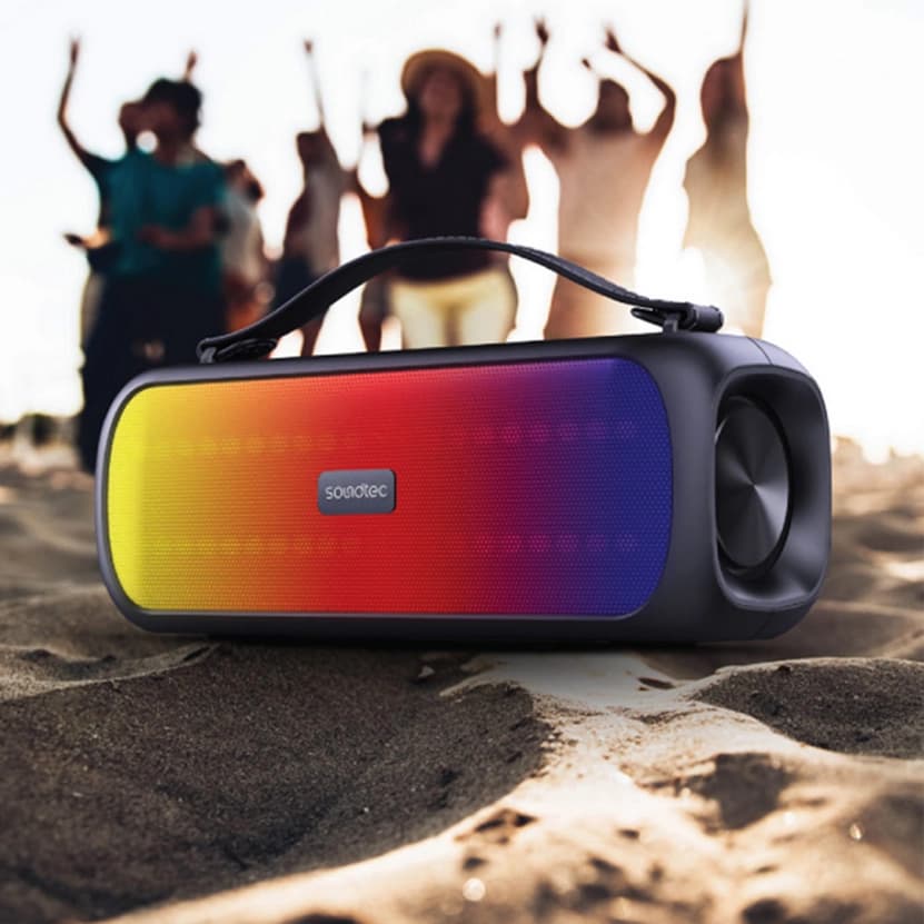 اسپیکر بلوتوثی قابل حمل ساندتک پرودو مدل Soul ا Porodo SOUL Soundtec Basic Speaker with RGB – Black | جی بی جانبی — تصویر ۶