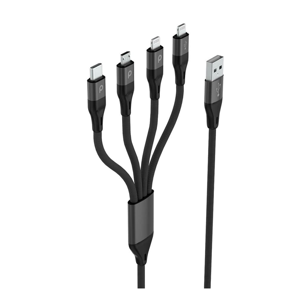 کابل شارژ مسافرتی پرودو مدل PD-LLCMUBR-bk