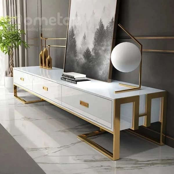 میز تلویزیون پایه استیل مدل ایزابلا