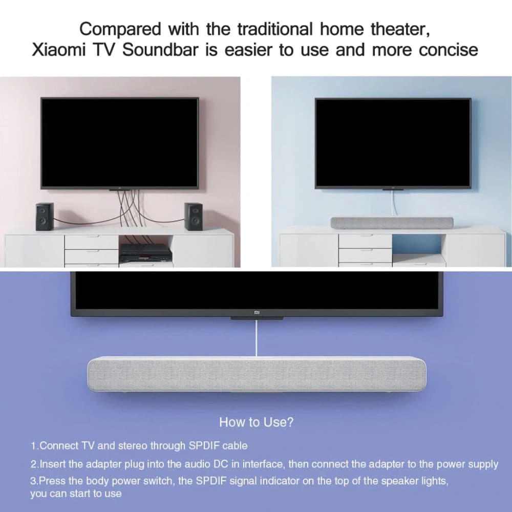 ساندبار و سيستم صوتی خانگی شیائومی مدل Mi TV AUDIO Speaker Soundbar MDZ27DA — تصویر ۸