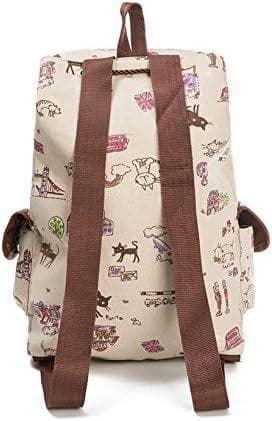 کوله پشتی سه بعدی با طرح گربه COOLBABY Leisure 3D Canvas Backpack Cute Cat — تصویر ۲