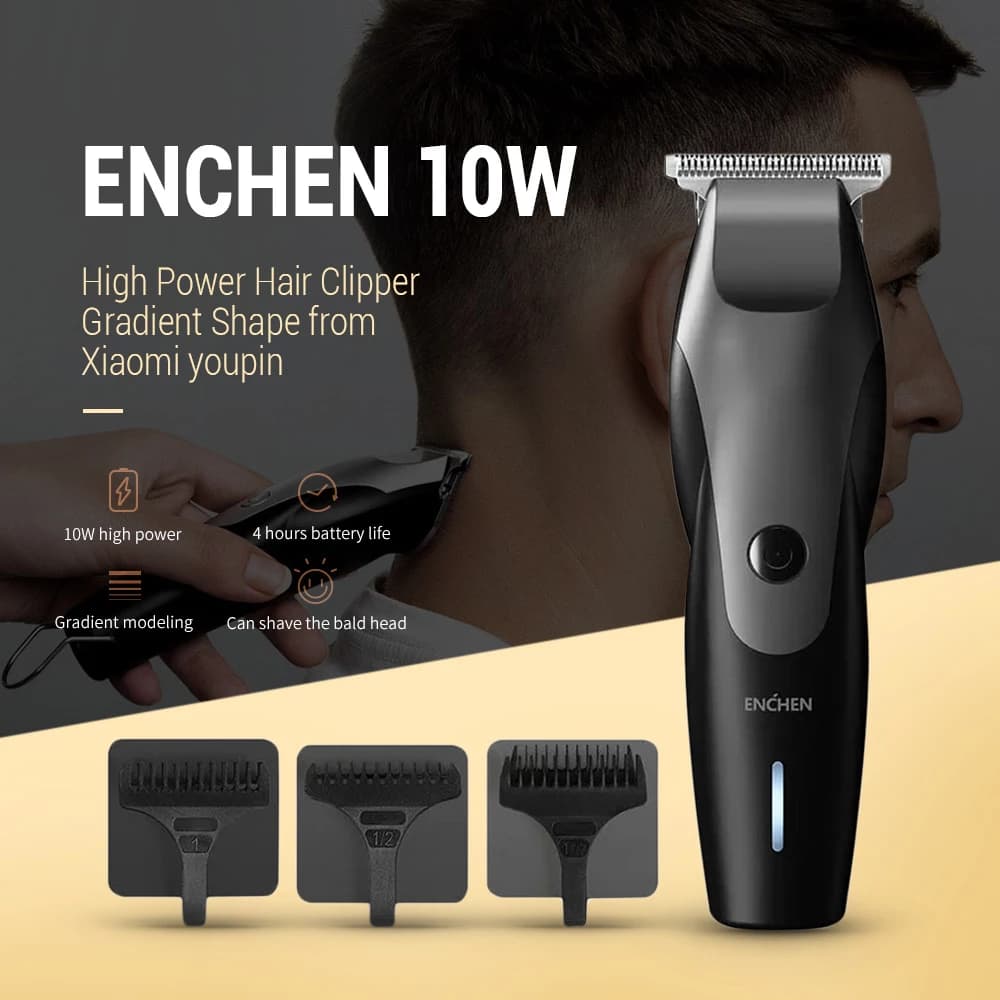 ماشين اصلاح صورت و موی سر شيائومی مدل ENCHEN Hummingbird Electric Hair Clipper — تصویر ۸