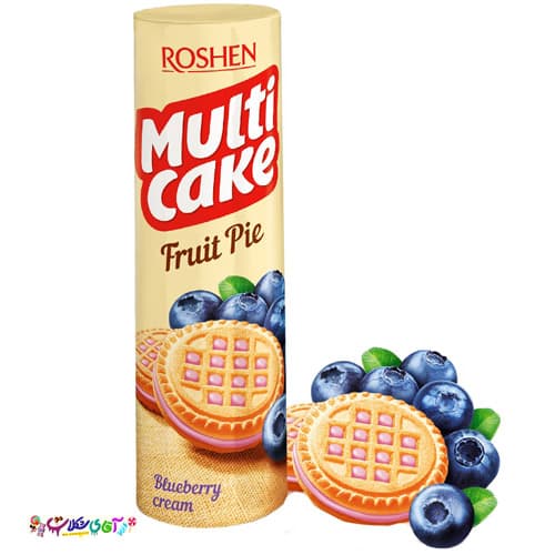 بیسکوییت مولتی کیک روشن با طعم بلوبری ROSHEN