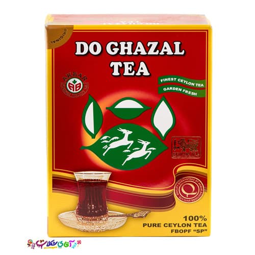 چای دو غزال ساده بسته 100 گرم اصلی سریلانکا