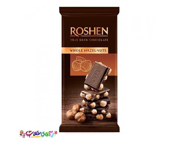 شکلات تخته ای فندق درسته با شکلات تلخ روشن