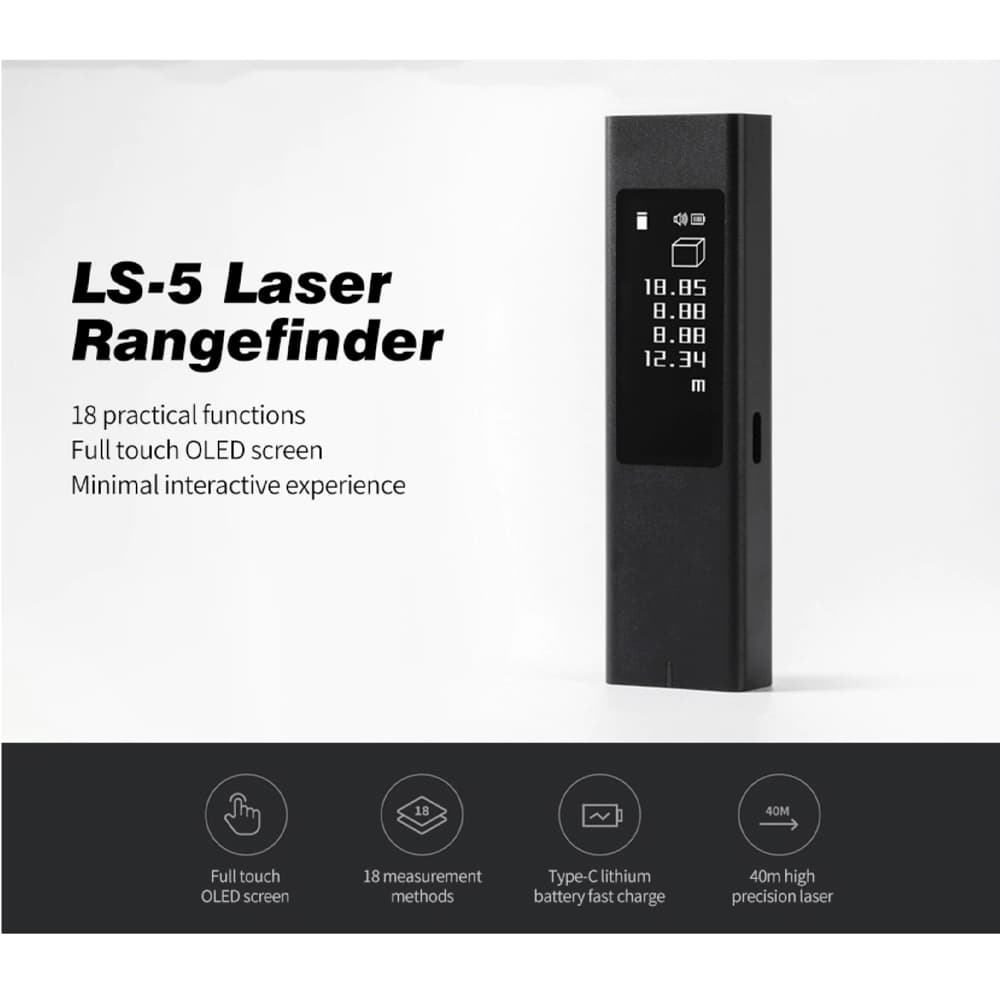 متر لیزری شیائومی مدل Xiaomi Duka 40m Laser Range Finder LS5 — تصویر ۴