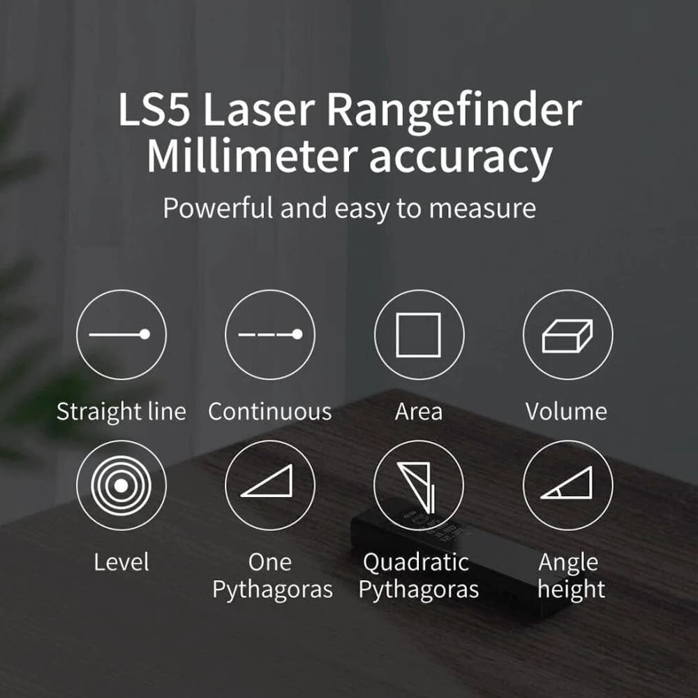متر لیزری شیائومی مدل Xiaomi Duka 40m Laser Range Finder LS5 — تصویر ۳
