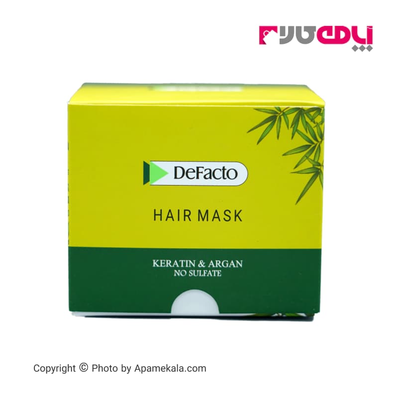 ماسک مو بدون سولفات دیفکتو defacto با آبکشی حاوی روغن آرگان و کراتین حجم 500 میل — تصویر ۳