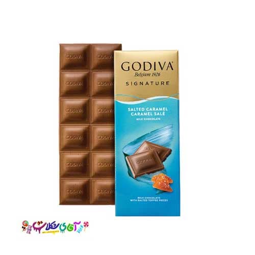 شکلات تخته ای کارامل نمکی گودیوا بلژیکی GODIVA