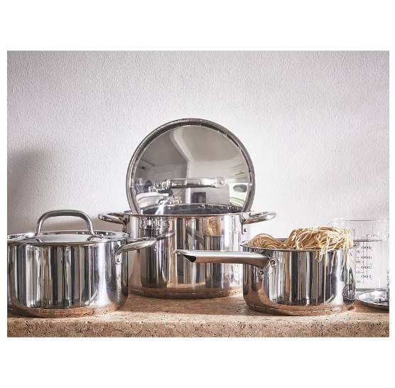 ?? 6 ???? ???? ????? ?? ??? ????? IKEA 365+ Cookware set of 6, stainless steel — تصویر ۵