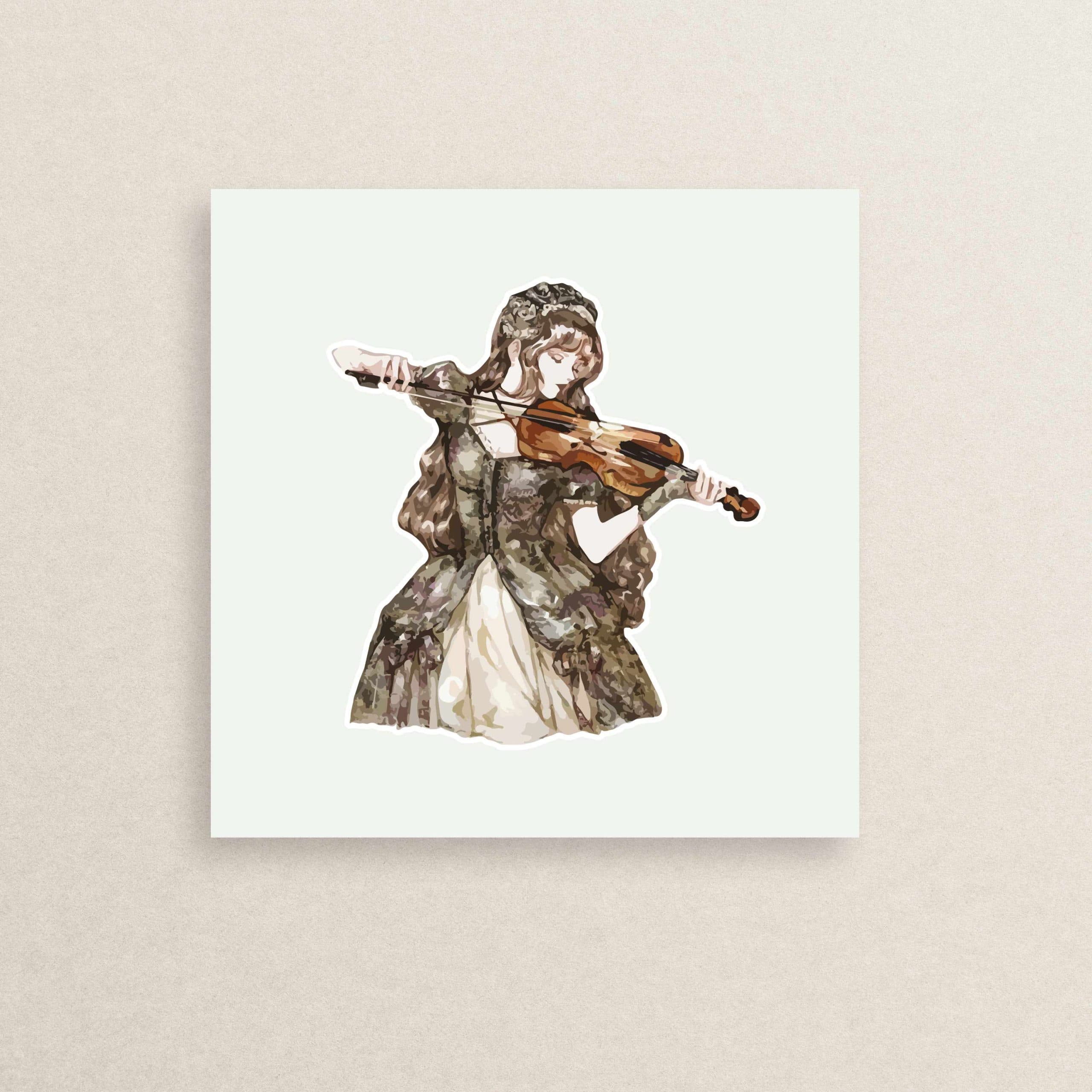 استیکر ساز موسیقی ویولن 14 | Music Violin Sticker 14