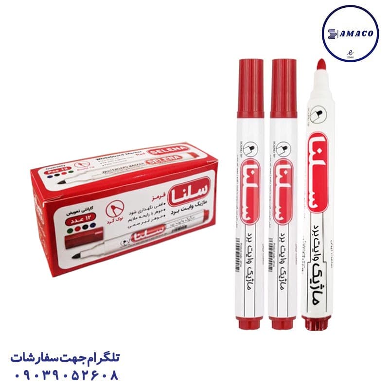 سلنا – ماژیک وایت برد قرمز سر گرد