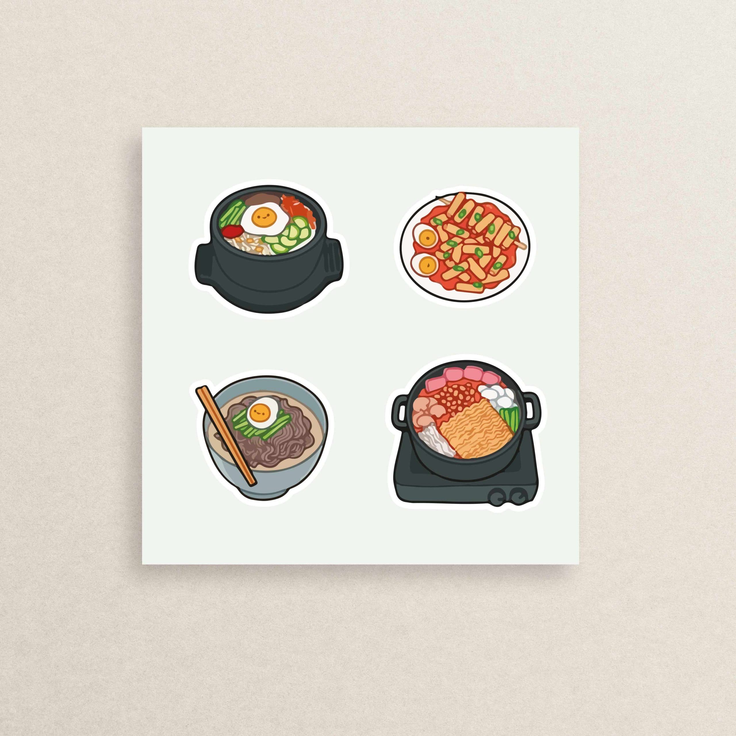 پک استیکر 4 تایی سوشی 37 | Sushi Sticker pack 37